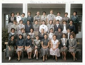 COLLEGE MODERNE DE JEUNES FILLES 1954 3 EME 2 MME FORADO ET MELLE PAUTHE